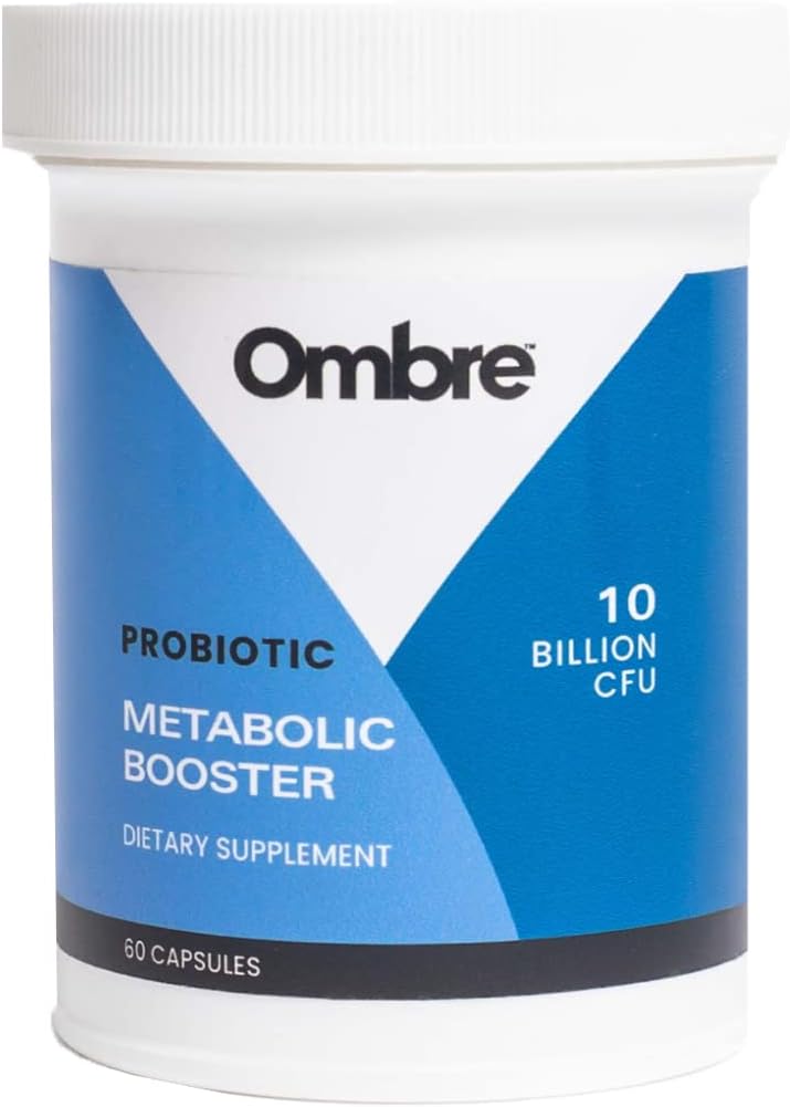 Ombre Metabolic Booster Probiotic - Supports Metabolism, Healthy Weight Management & Digestion - Energy & Gut Health Supplement for Women and Men - 10 Billion CFU, Prebiotic Fiber, Vegan, 30 Servings 2