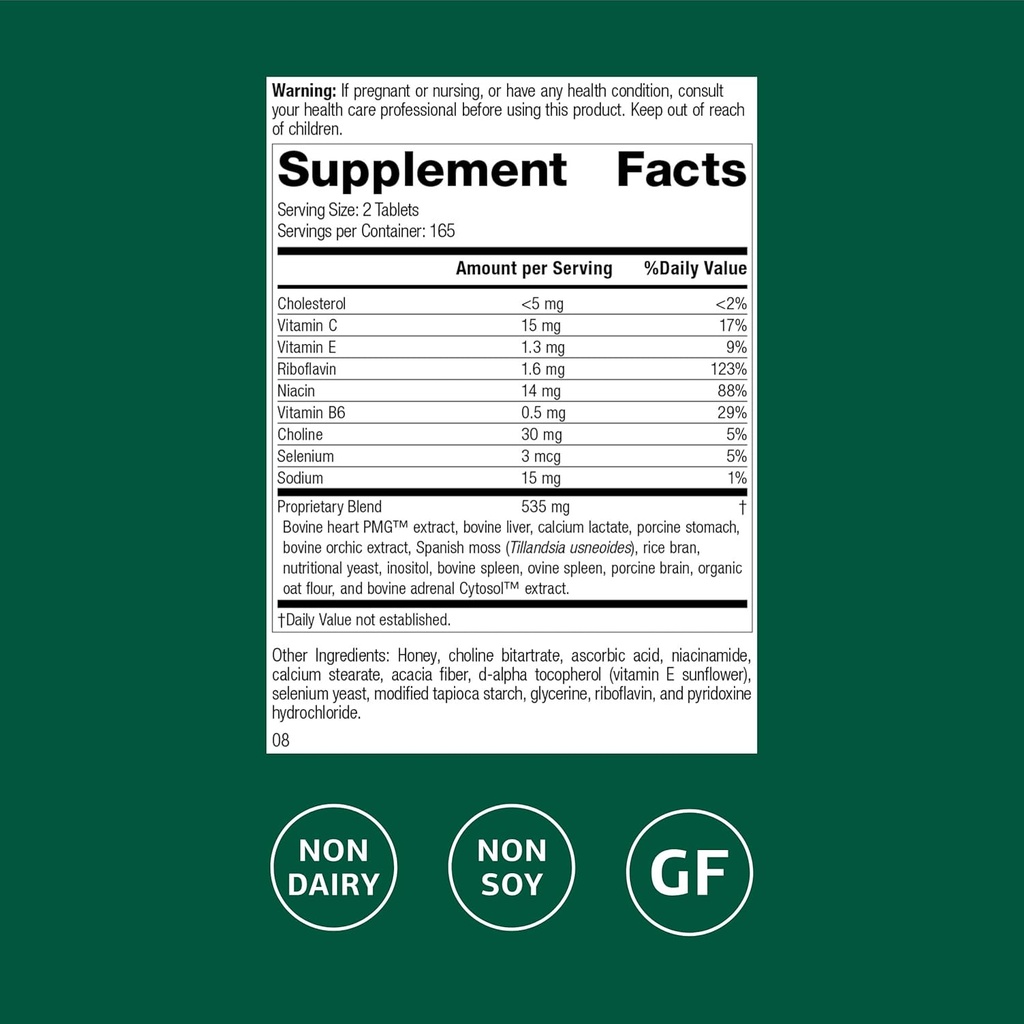 Standard Process Cardio-Plus GF - Supports Heart Health & Circulation - Cardiovascular Support with Vitamins B6, C & E - Includes Niacin & Selenium - Gluten-Free, Non-Dairy & Non-Soy - 330 Tablets 3
