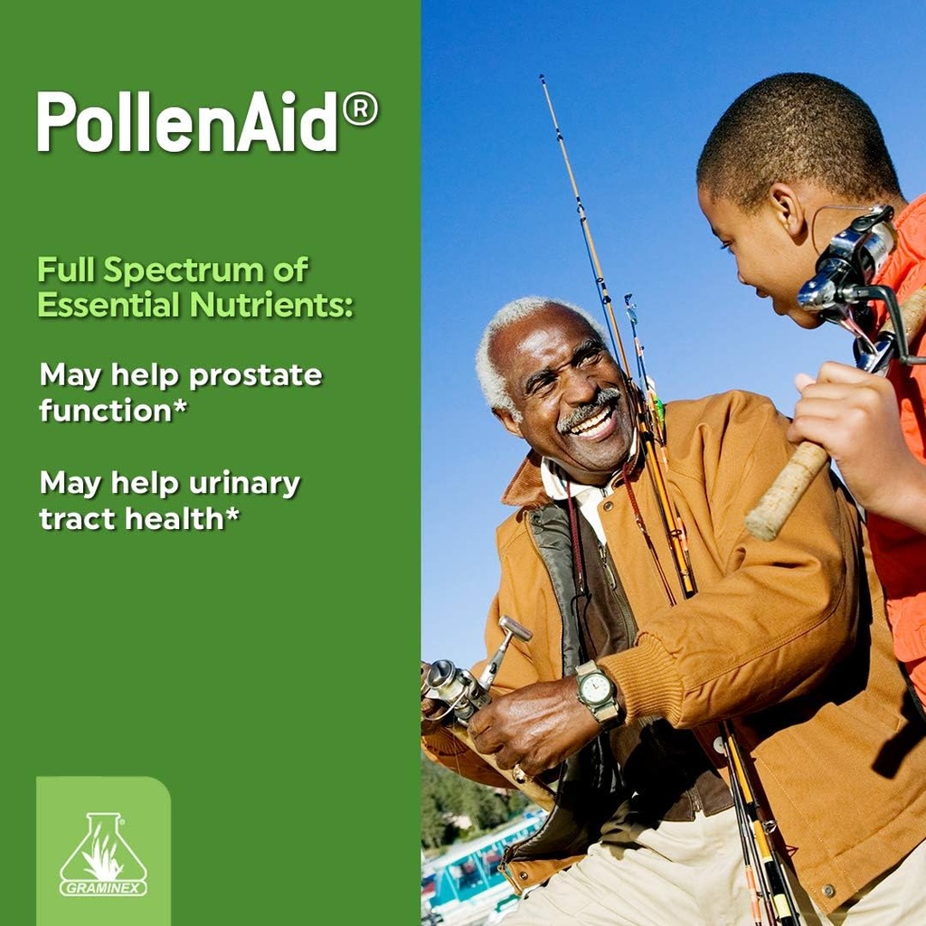 Graminex PollenAid Prostate Supplement: All Natural Prostate Support for Bladder Control & Urinary Tract Health, Rye Pollen Extract Made in USA, 90 Tablets 5