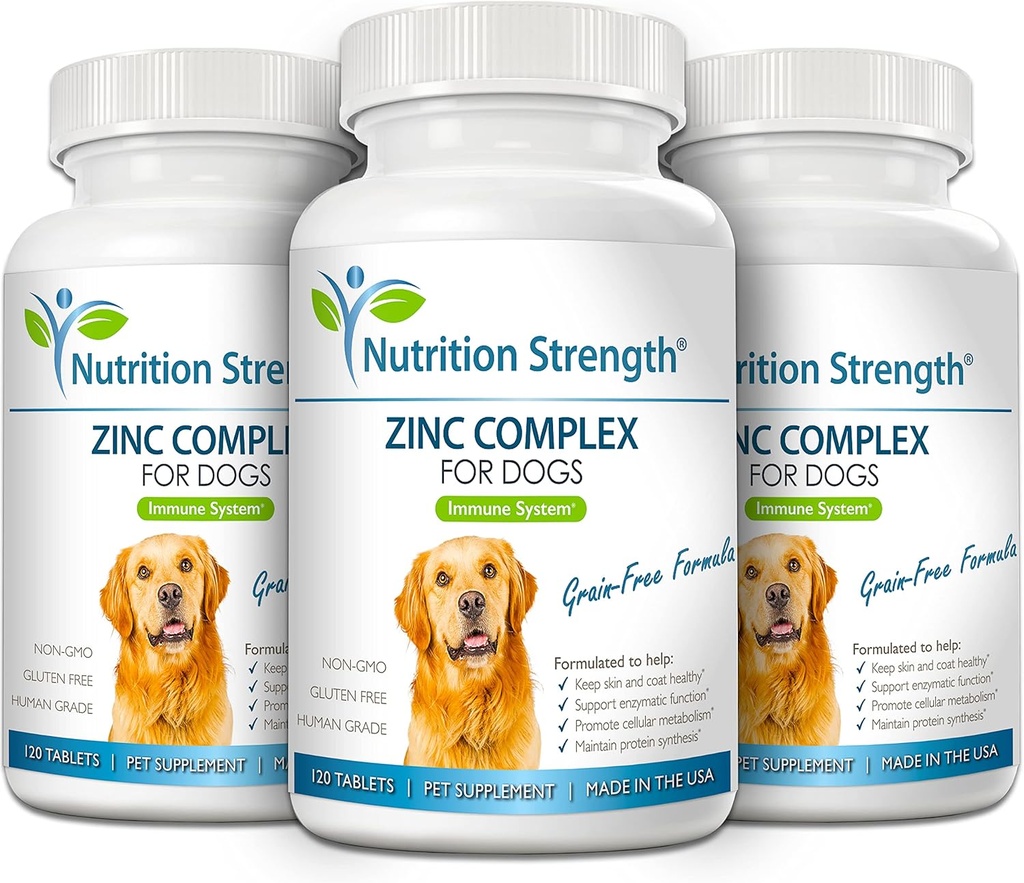 Zinc for Dogs to Support Healthy Skin & Coat, Promote Normal Growth, Balanced Immune Function & Cellular Metabolism, with Biotin, Folate, Selenium & Vitamin E, 120 Chewable Tablets 6