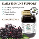 All Natural Elderberry Syrup (16 fl oz) for Adults and Kids, Daily Immune Support Herbal Supplement with Antioxidants, Organic Sambucus Elderberry 3