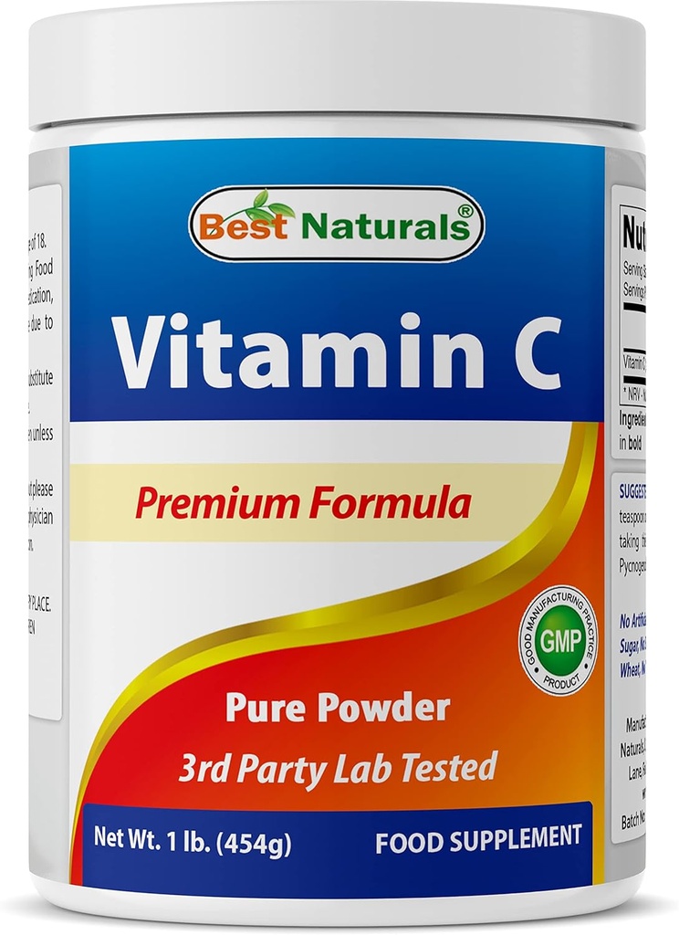 Best Naturals 100% Pure Vitamin C Powder 1 lb (454 Grams) Powder (Also Called Ascorbic Acid) 2