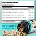 6 in 1 Mushroom Supplement - Focus, Memory, Nootropics Brain & Immune Support Mushroom Complex with Lions Mane, Reishi, Cordyceps, Chaga, Turkey Tail, Maitake (120 Capsules) 4