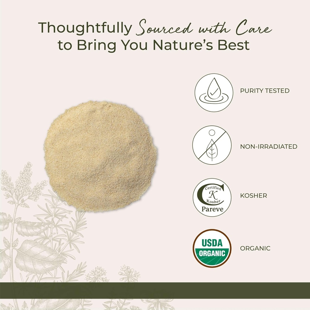 Starwest Botanicals Dried Organic Garlic Granules - Granulated Garlic Seasoning for Cooking, Herb for Rubs, Bread, Vegetables, & Meat, Aromatic & Flavorful, Certified Kosher, Non-GMO - Bulk 1 lb Bag 5