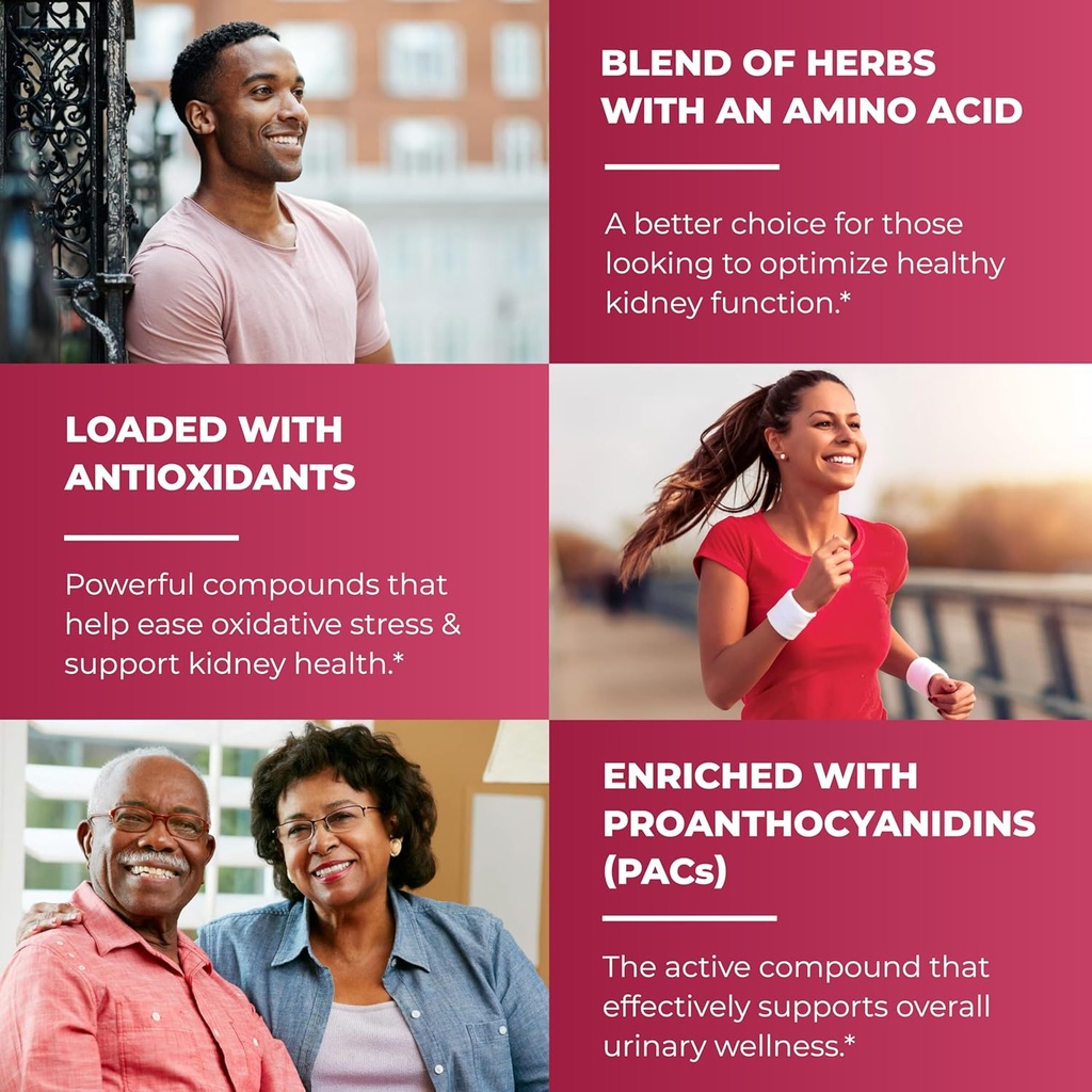 Sandhu's Kidney Cleanse Detox & Repair Support Supplement for Men and Women | with Cranberry Extract | Helps Support Kidney & Urinary Tract Health | 60 Vegetarian Capsules (Pack of 3) 4