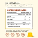 Acetyl L-Carnitine Gummies, L-Carnitine Supplement for Women & Men, Nutrition Supplement for Boost Energy, Immunity & Brain Health, Vegan, Non-GMO, Mango Flavor, 60 Count 3