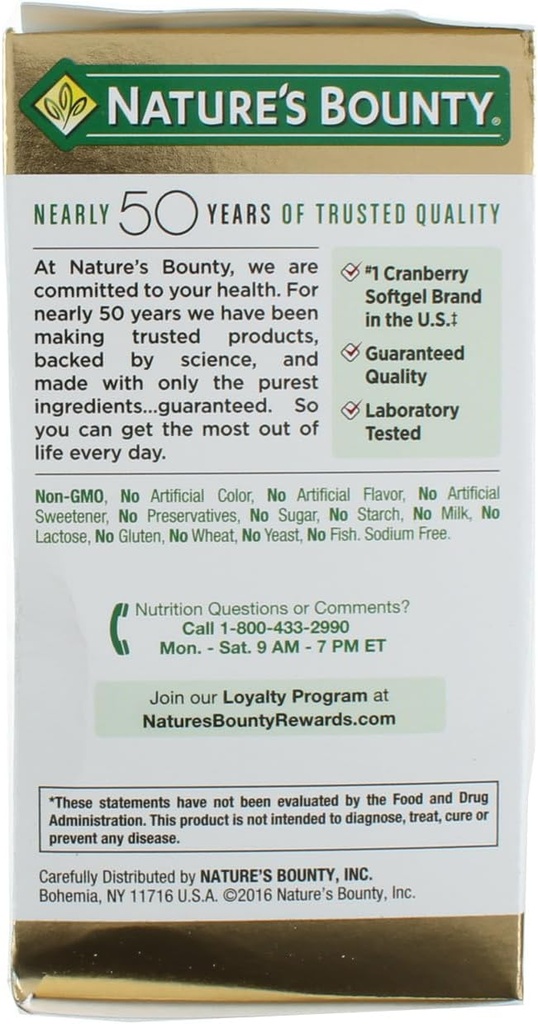 Nature's Bounty Cranberry Dietary Supplement 60 Soft Gels (Pack of 3) 5