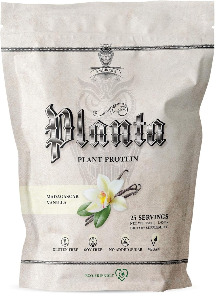 Ambrosia Planta - Premium Plant-Based Protein | Vegan & Keto Friendly | Gourmet Flavors with No Bloating or Stomach Upset | Gluten & Soy Free | No Added Sugar | 25 Servings | Vanilla 2