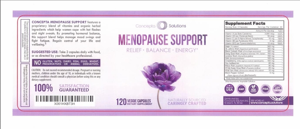 Menopause Support - Menopause Relief and Weight Management Support - for Hot Flashes, Night Sweats Relief and Energy - 120 Capsules 3