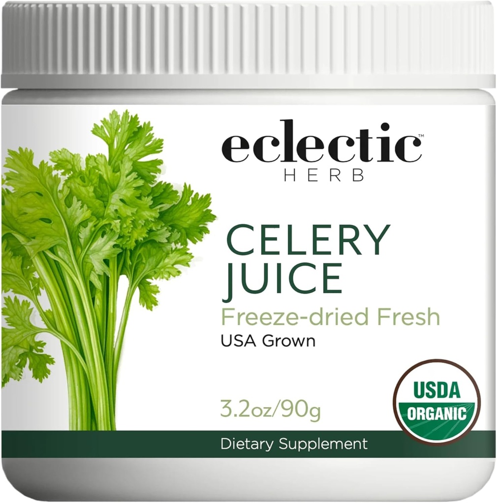 Eclectic Herb - Celery Juice Powder | Nutritional Supplement | Hydration + Wellness Support, Vitamins + Minerals | Freeze Dried, USDA Organic, Non-GMO, Vegan (3.2 oz | 90 g) 2