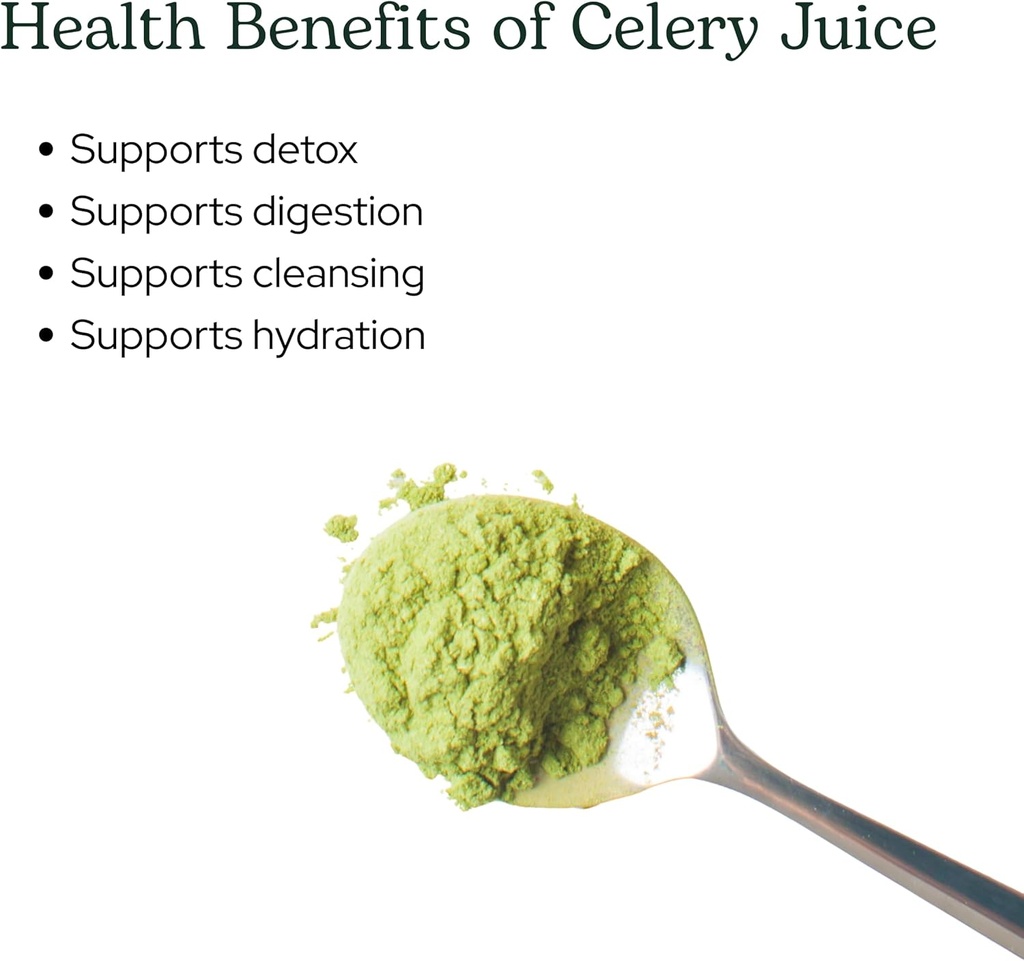 Eclectic Herb - Celery Juice Powder | Nutritional Supplement | Hydration + Wellness Support, Vitamins + Minerals | Freeze Dried, USDA Organic, Non-GMO, Vegan (3.2 oz | 90 g) 5