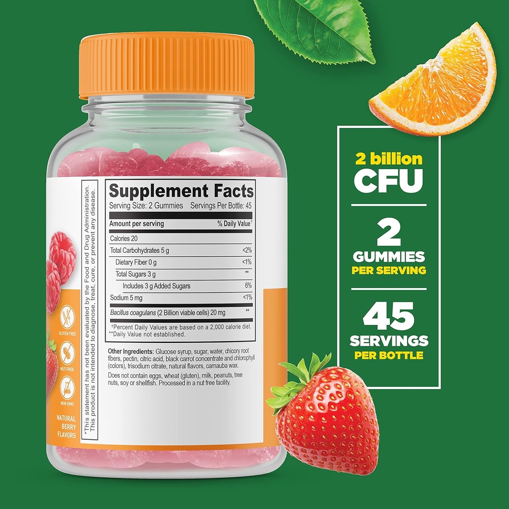 Lifeable Men's Probiotic 10 Billion + Probiotic 2 Billion CFU, Gummies Bundle - Great Tasting, Vitamin Supplement, Gluten Free, GMO Free, Chewable Gummy 4