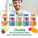 Lifeable Men's Probiotic 10 Billion + Probiotic 2 Billion CFU, Gummies Bundle - Great Tasting, Vitamin Supplement, Gluten Free, GMO Free, Chewable Gummy 6