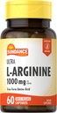 Sundance L-Arginine 1000mg Capsules | 60 Count | Free Form Amino Acid Supplement | Non-GMO and Gluten Free Supplement 2