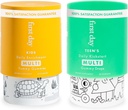 FIRST DAY Multivitamin Gummies Bundle for Kids & Teens – Vitamins A, B, C, D & K + Folate, Magnesium, & Zinc – Made w/Organic Fruits & Veggies, Only 2g Sugar – 2-Pk, 30 Day Supply Each 2