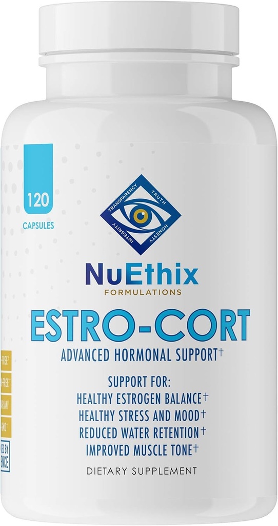 NuEthix Formulations Estro-Cort Anti-Estrogen Nutritional Support Dietary Supplement, 120 Capsules 2