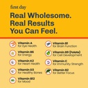 FIRST DAY Multivitamin Gummies Bundle for Kids & Teens – Vitamins A, B, C, D & K + Folate, Magnesium, & Zinc – Made w/Organic Fruits & Veggies, Only 2g Sugar – 2-Pk, 30 Day Supply Each 3