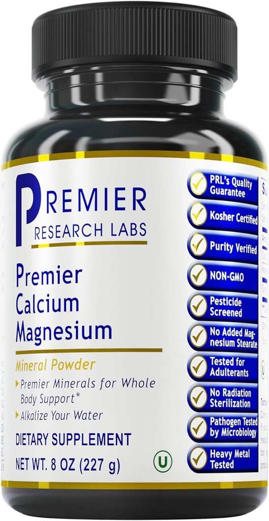 Premier Research Labs Calcium Magnesium Powder - Natural Coral Calcium Powder for Bone Health, Mix with Water for Alkaline PH Balance - 8 oz 2