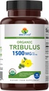 Brieofood Organic Tribulus 1500mg, 45 Servings, Vegetarian, Gluten Free, 90 Vegetarian Tablets 3