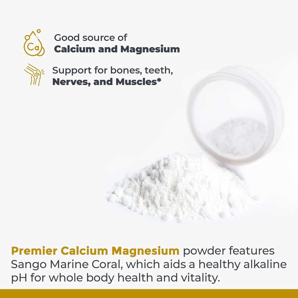 Premier Research Labs Calcium Magnesium Powder - Natural Coral Calcium Powder for Bone Health, Mix with Water for Alkaline PH Balance - 8 oz 4