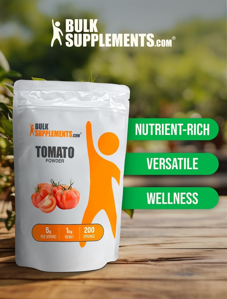 BulkSupplements.com Tomato Powder - Ground Tomato Powder for Coooking - Vegan & Gluten Free, 5g per Serving, 1kg (2.2 lbs) (Pack of 1) 6