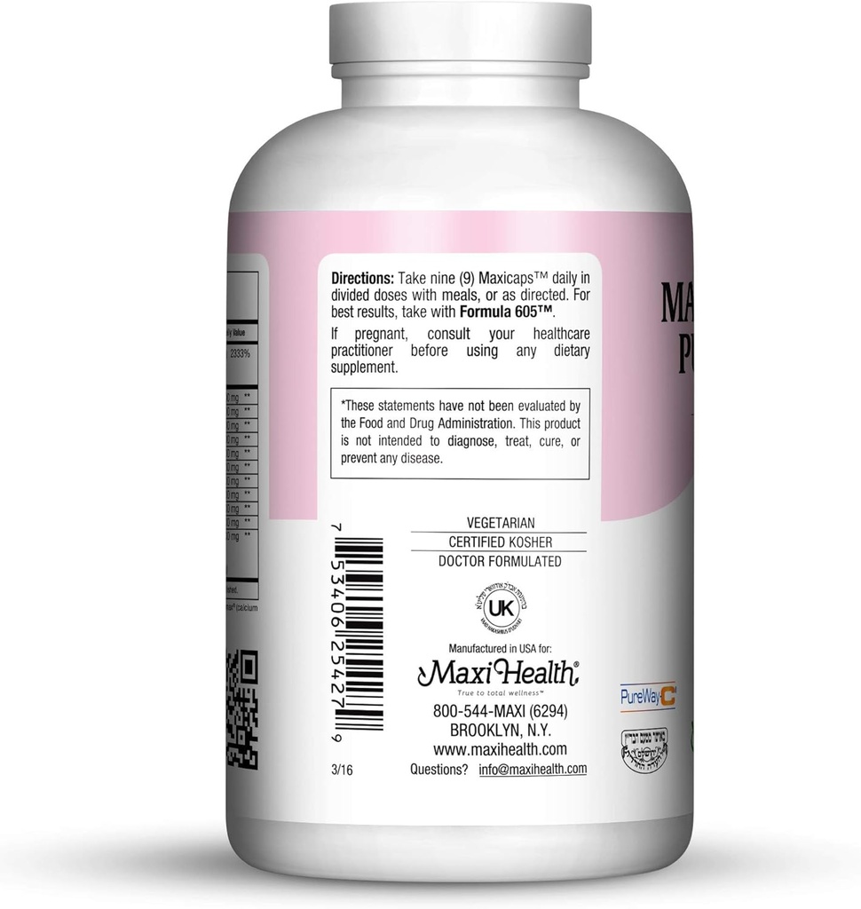 Maxi Health Lactation Pure & More - Mom's Favorite - Nursing Support - 270 Capsules - Kosher (LPM) 6