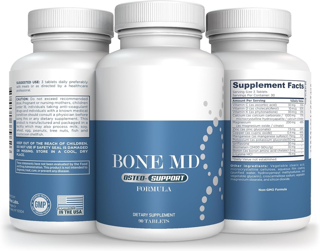 Bone MD Osteo Strength Ultimate Health Support | Supplement for Women and Men | Promote Density 90 Tablets 5