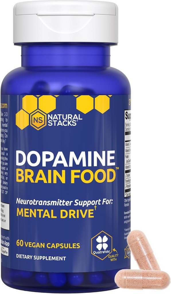 NATURAL STACKS Dopamine Brain Food + Sleep Magnesium Gummies Bundle - Supports Mental Drive & Sleep* - 90 Total Pieces 3