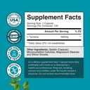 Bundle of Magnesium Glycinate 400mg Capsules and Potent L Tyrosine 500mg Capsules - for Sleep Support Bone Health Muscle Recovery - Amino Acid Nutritional Supplement for Brain Health Thyroid Support 4