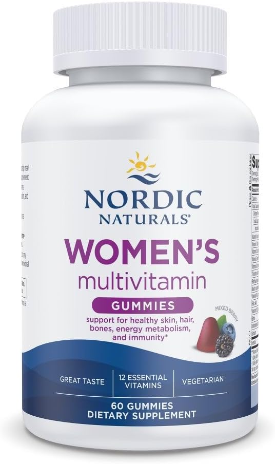 Nordic Naturals Women's Multivitamin Gummies, Mixed Berry - 60 Gummies - Support for Healthy Skin, Hair, Bones, Energy & Immunity - Non-GMO, Vegetarian - 30 Servings 2