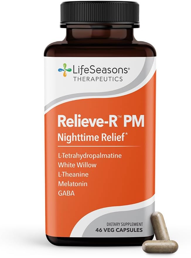 LifeSeasons Relieve-R PM - Eases Nighttime Aches & Discomfort - Relaxes Muscles - Calms The Nervous System - Supports Natural Sleep Cycles & Non Habit Forming - 46 Capsules 2