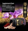 Golden Saffron Saffron Extract Capsules - Premium Saffron Supplements - 88.50 mg Pure Saffron Pills - Mood Support - Eye Support - Emotional Balance, Focus & Eye Health Made in The USA - 60 Capsules 5