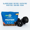 Organic Plant Based Protein Powder | Vegan Organic Protein Powder Chocolate Flavored with BCAA Amino Acids & Hemp Seed Pea Blend | Non-GMO Soy Dairy Filler & Gluten Free (Chocolate, 90 Servings) 6
