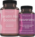 Reserveage Nutrition Keratin Hair Booster with Biotin & Resveratrol, Hair and Nail Growth Supplement, 120 Capsules (60 Servings) & Resveratrol 500 mg, Supports Healthy Aging and Immune System 2