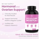 Optify Inositol Supplement for Women – 90-Day Supply – Myo-Inositol and D-Chiro Inositol with Folate and Vitamin D – 40:1 Ratio – Hormone Balance & Ovarian Support - 360 Capsules 3