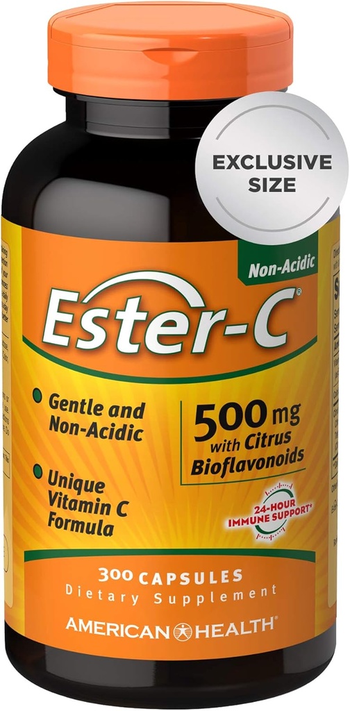 American Health Ester-C 500 mg with Citrus Bioflavonoids Capsules, 300 Count 2