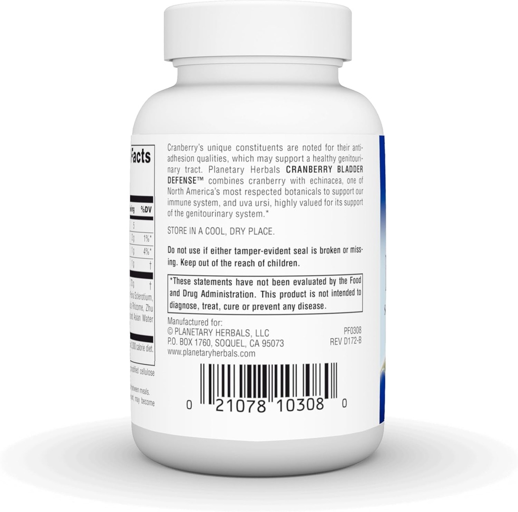 Planetary Herbals Cranberry Bladder Defense, Supports Genito-Urinary Health*, 865 mg - 60 Tablets 4