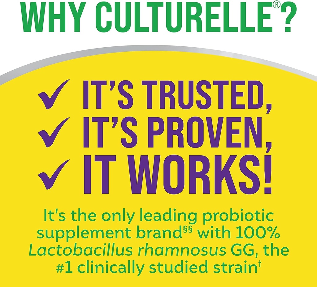 Culturelle Pro Strength Daily Probiotic, Digestive Capsules, Naturally Sourced Probiotic Strain Proven to Support Digestive & Immune Health, Gluten & Soy Free, 4 Month Supply, 60 Count (Pack of 2) 3