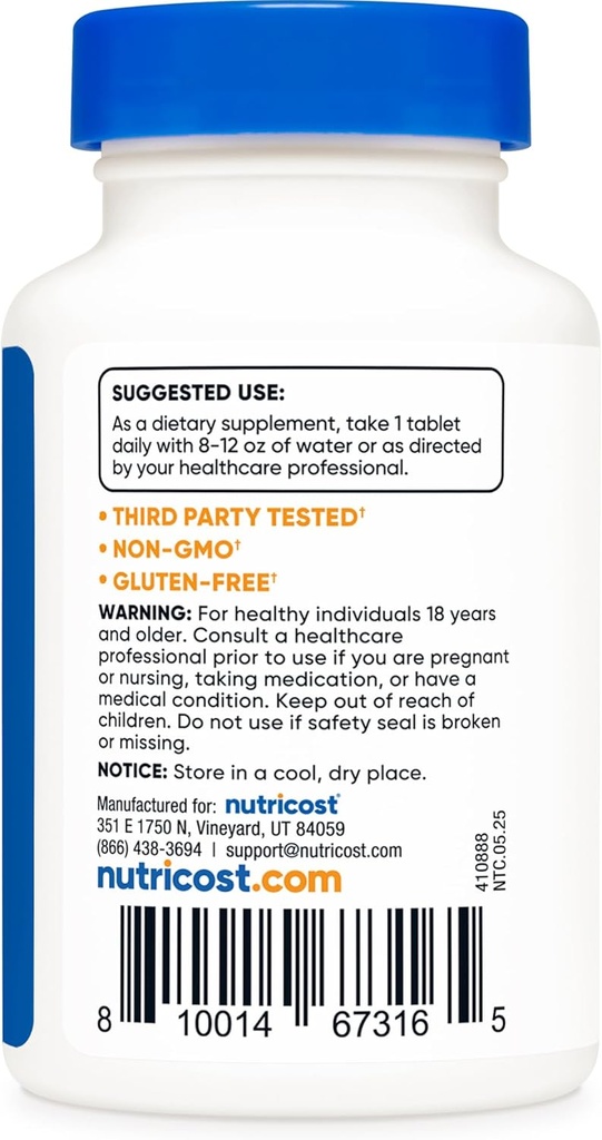 Nutricost Chromium 1000mcg, 240 Tablets - Gluten Free, Non-GMO 5