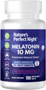 Nature's Perfect Night | Melatonin 10mg | 180 Quick Dissolve Tablets | Natural Mixed Berry Flavor |High Potency | Sugar Free | Vegan | Gluten Free | Value Size 2
