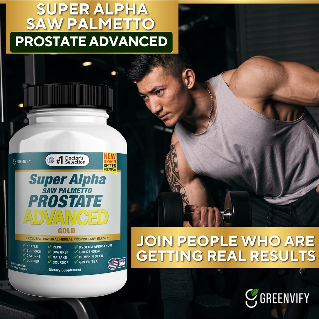 Super Alpha Saw Palmetto Prostate Advanced - Prostate Health Supplement for Men - Supports Urinary Tract Health, Reduces Urgency, and Improves Bladder Emptying (60, Men) 6