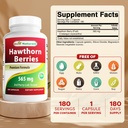 Best Naturals Hawthorn Berry 565 mg 180 Capsules (180 Count (Pack of 2)) 3