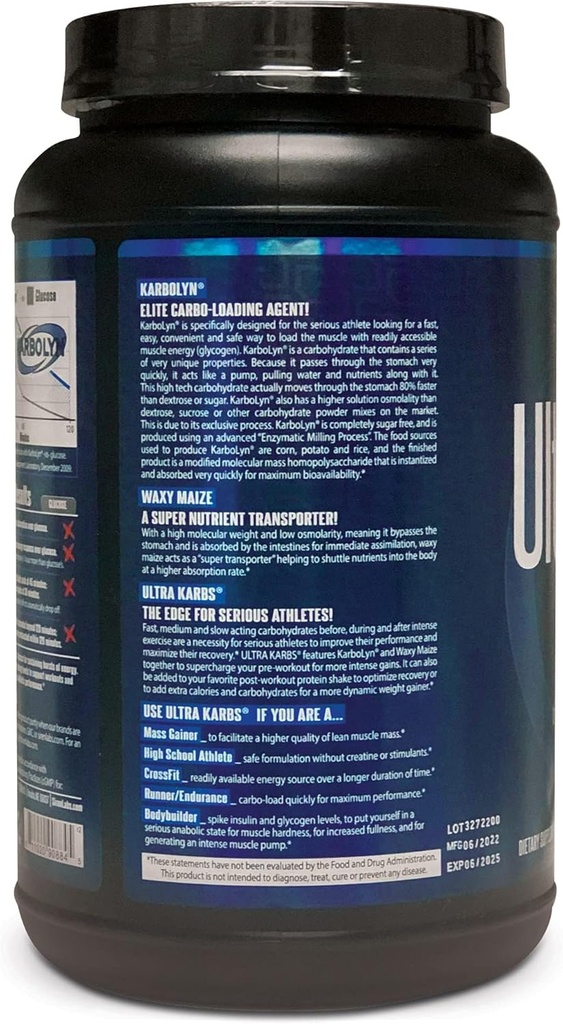 Siren Labs Ultra Karbs Mass Gainer Post Workout Muscle Builder Healthy Carb Loading - Carbohydrate Blend with KarboLyn - More Energy, Faster Recovery - Weight Gainer for Men (40 Servings) 5