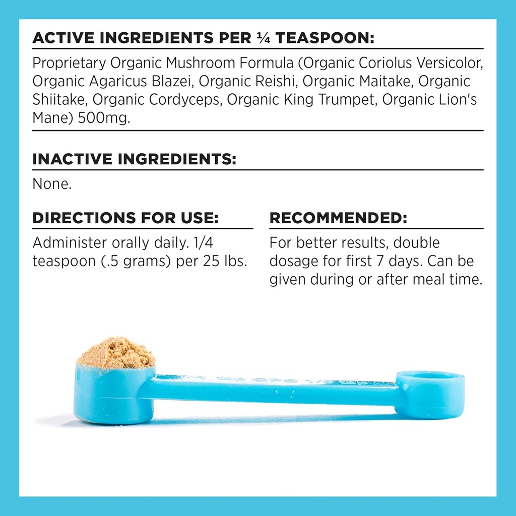 BIXBI dog vitamins supplements Immune Support Daily Cat Supplement, Powder Supplement, 2 Month Supply US 6