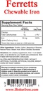 Ferretts Chewable Iron Supplement 18mg (Carbonyl Iron) - 60-Day Supply of Lemon-Lime Flavored Iron Chewables for Iron Deficiency - Gentle & Non-Constipating Iron Supplement Chewables (60ct.) 3