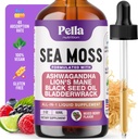 Sea Moss and Ashwagandha Liquid Supplement - Infused with Lion's Mane, Black Seed Oil, and Bladderwrack - Vegan, Easy-to-Mix Formula - Supports Antioxidant Activity & Immune Health (Mixed Berry, 60mL) 2