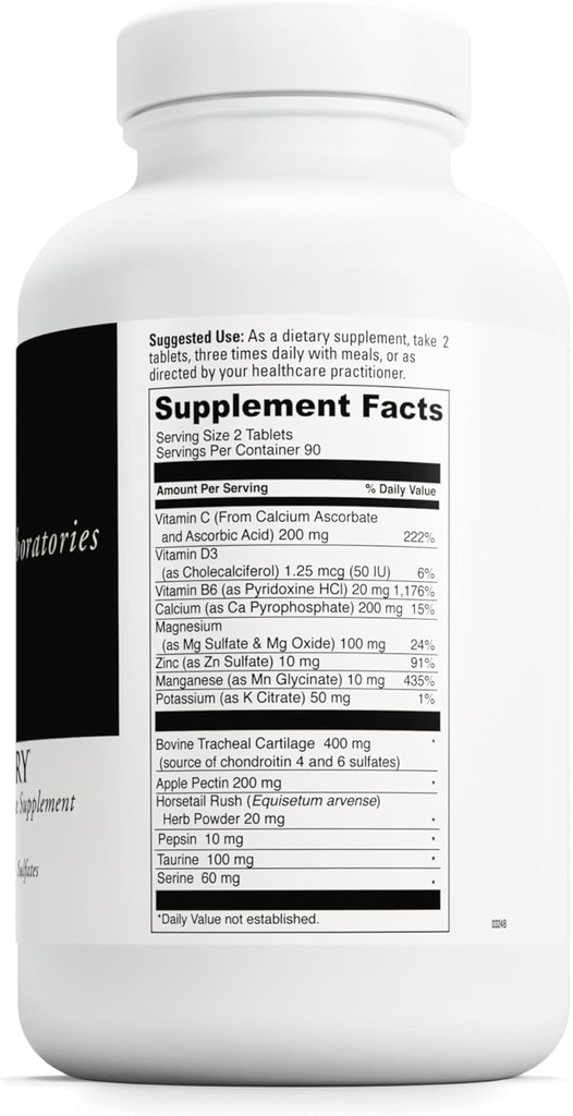 DAVINCI Labs Disc Discovery - Support Spinal Health & Back Function - with Vitamin C, Vitamin D3, Bovine Tracheal Cartilage, Apple Pectin & Horsetail Powder - Gluten-Free - 180 Capsules 3