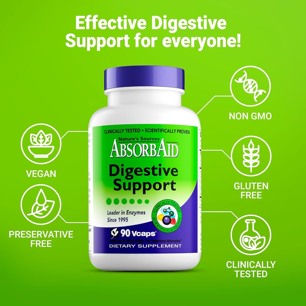Nature's Sources AbsorbAid Digestive Support - 90 Vcaps 5