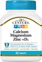 21st Century Cal Mag Zinc +D Tablets, 90 Count (Pack of 2) 2