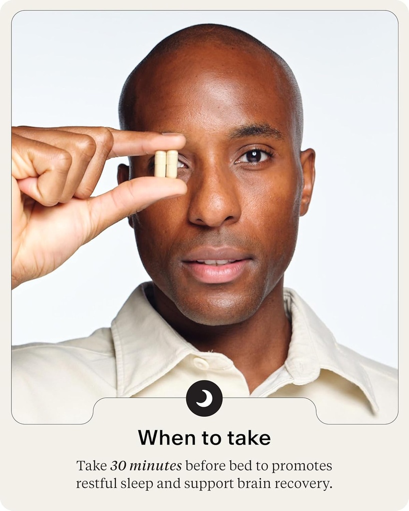 Stasis Nighttime - Calm and Sleep Capsules to Pair with Stimulant - Skullcap, Magnolia Bark, Magnesium for Sleep, and Astaxanthin Supplements for Relaxation and Mood Support - 25 Servings 6